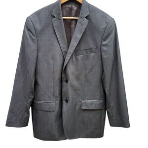 Versace Collection Single Breasted Wool/Silk Gray Blazer Size 52